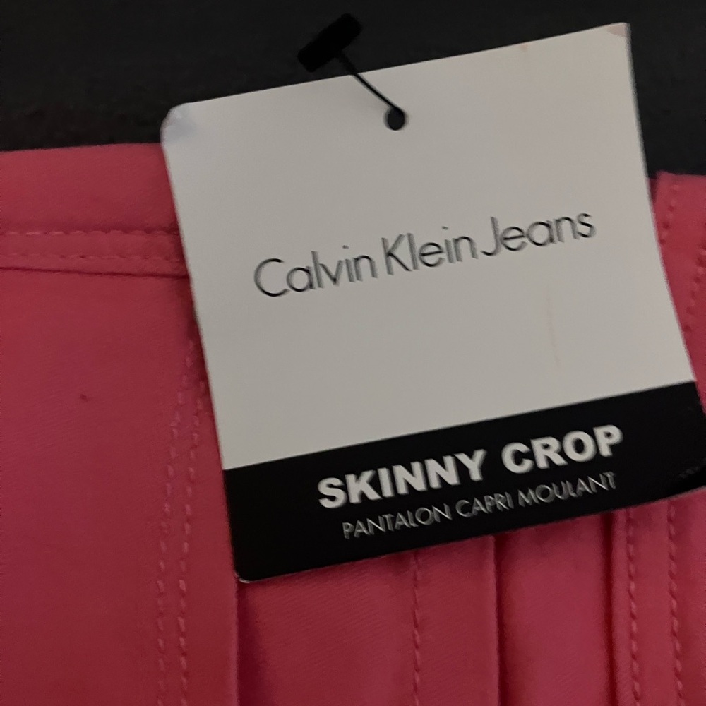 Calvin Klein Vibrant Pink Skinny Crop Jeans